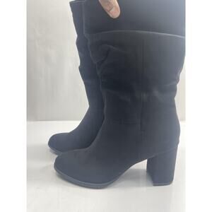 Style&Co Boots Womens Size 10 Black RENEEEF Mid Calf Faux Suede Booties